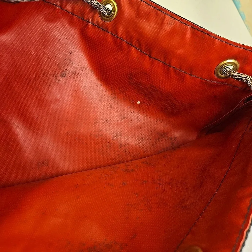 VTG Flip Tail Lures Trophy Bag Red Vinyl Fishing Stringer Sack 21x26.5